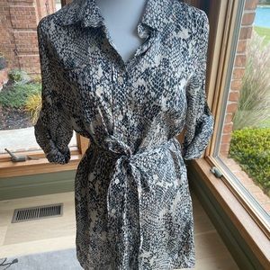 Snake Skin pattern Shirt Dress